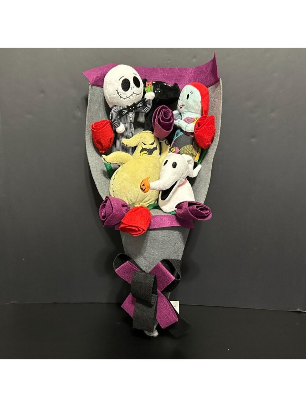 Disney NIGHTMARE BEFORE CHRISTMAS Bouquet Plush Jack Sally Oogie Black Cat Zero